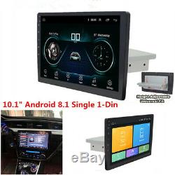 10.1 Android 8.1 1-Din Car Stereo Radio Player GPS WiFi BT Mirror Link DAB OBD