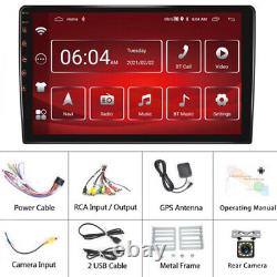 10.1 HD 2DIN Android 11 Car Stereo Radio GPS Navi WIFI MP5 2+32G With12LED Camera