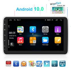 10 2+32G Rotatable Single Din Android 10.0 Car Stereo GPS Radio WiFi MP5 Player