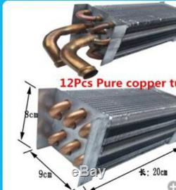 12V Universal Car Underdash Compact Heater 12Pcs Pure Copper Tube + Speed Switch