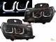 14-15 Chevy Camaro Ls Lt Ss Black Led U Bar I8 Style Projector Headlights Rh+lh