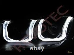 14-15 Chevy Camaro LS LT SS Black LED U Bar i8 Style Projector Headlights RH+LH