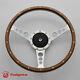 15'' Classic Wood Steering Wheel Riveted Vintage Ford Mustang Shelby Ac Cobra