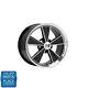 17 X 8 Hurst Wheels Set Of 4 Gm Retro Black Machined With Black Accents