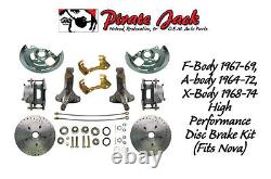 1967-1969 Chevy Camaro Front Disc Brake Conversion Kit W Tubular Control A Arms