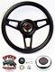 1969-1994 Camaro Steering Wheel Red Bowtie 13 3/4 Black Spoke
