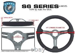 1969-89 Chevy Camaro 14 6-Bolt Perforated Black Leather Steering Wheel Kit, SS
