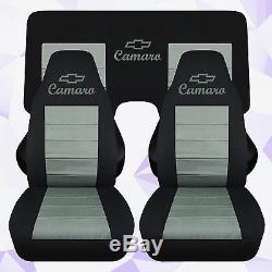 1993-2002 Chevy Camaro black and silver 3 piece rear bench, more colors in store