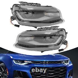 1 Pair For 2016-2022 Chevy Camaro HID/Xenon Projector Headlights LED Left+Right