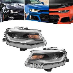 1 Pair For 2016-2022 Chevy Camaro HID/Xenon Projector Headlights LED Left+Right