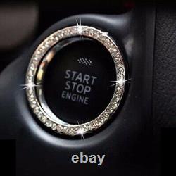 1x Car Auto SUV Decorative Chrome Accessories Button Start Switch Diamond Ring