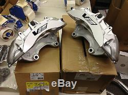2009-12 Cadillac CTS-V Brembo Silver 6 Piston Front Calipers pads + pin kit ZL1