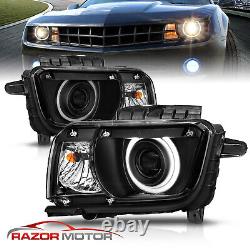 2010 2011 2012 2013 Halo Ring Projector Black Headlight For Chevy Camaro