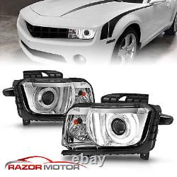 2010 2011 2012 2013 Halo Ring Projector Chrome Headlight For Chevy Camaro