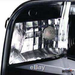 2010-2013 Chevy Camaro Black Smoke LED Bar Projector Headlights Left+Right
