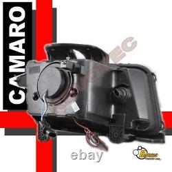 2010-2013 Chevy Camaro LS LT SS Black G3 Super Bright Halo Projector Headlights