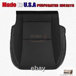 2010 2015 Chevy Camaro Front Driver Bottom Perforated Leather Seat Cover Black