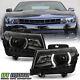 2014-2015 Chevy Camaro Lt Ss Hid/xenon Led Drl Projector Headlights Headlamps