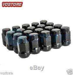 (20) 14x1.5 Black Lug Nuts for Dodge Magnum Charger Chevy Chrysler 300 Wheels