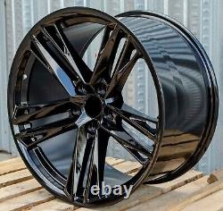 20 20x10/11 Staggered Gloss Black Wheels Fits Chevy Camaro ZL1 SS LT
