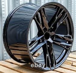 20 20x10/11 Staggered Gloss Black Wheels Fits Chevy Camaro ZL1 SS LT
