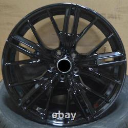 20 Gloss Black Wheels 20x10 +23 / 20x11 +43 Fit Chevrolet Camaro Chevy Set 4