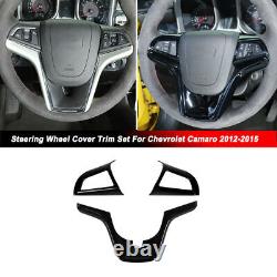 22pcs Full Interior Dashboard Cover Trim Kit For Chevy Camaro 2012-2015 Black