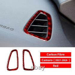 27Pcs For Chevrolet Camaro 2017-2019 Red Carbon Fiber Full Set Interior Cover