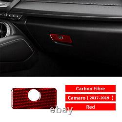 27Pcs For Chevrolet Camaro 2017-2019 Red Carbon Fiber Full Set Interior Cover