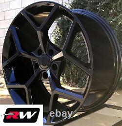 (2) 20 x9 (2) 20 x10 inch Chevy Camaro Z28 OEM Replica Wheels Gloss Black Rims
