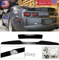 2 Pc Gurney Flap Gloss Blackout Decklid Wickerbill For 10-13 Camaro RS Spoiler