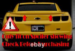 2 Pc Gurney Flap Gloss Blackout Decklid Wickerbill For 10-13 Camaro RS Spoiler