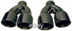 2 STAINLESS STEEL DUAL EXHAUST TIPS PAIR 2.5 4.0 Camaro Trans Am 2.5 4.0 WS6