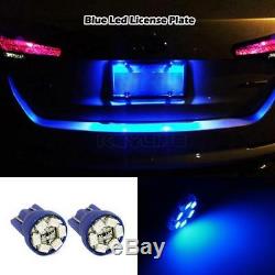 2pcs Blue 6-SMD T10 168 194 2825 LED Bulbs Car License Plate Lights 12V