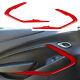 2pcs Interior Door V Shape Cover Trim For Chevrolet Camaro 2016+ Red Accessories