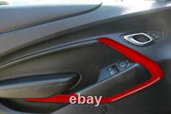 2pcs Interior Door V Shape Cover Trim for Chevrolet Camaro 2016+ Red Accessories