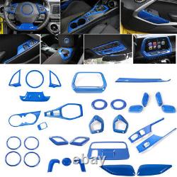 31pcs Blue Interior Full Set Decoration Cover Trim Kit for Chevy Camaro 2017+