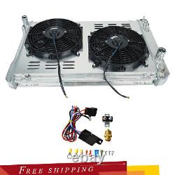 3-Row Radiator+Shroud Fan Thermostat Kit For 82-92 Chevy Camaro Pontiac Firebird