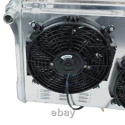 3-Row Radiator+Shroud Fan Thermostat Kit For 82-92 Chevy Camaro Pontiac Firebird