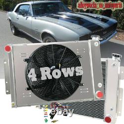 4 Row Radiator Shroud Fan Kits For 67-69 Chevy Camaro Pontiac Firebird Big Block