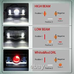 4pcs 4x6 Inch Hi/Lo Beam DRL LED Headlight for GMC C4500 Chevrolet C5500 Kodiak