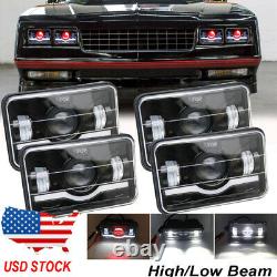 4pcs 4x6 LED Headlights Hi/Lo Sealed Beam For Chevrolet Monte Carlo 80-88 Camaro