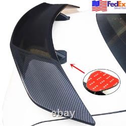 53 INCH Car Tail-free Trunk Spoiler Rear Wing Self-adhesive 3D Carbon Fiber Look