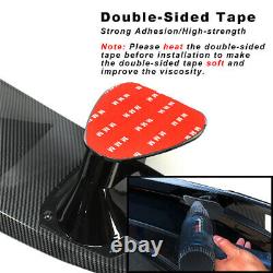 53 INCH Car Tail-free Trunk Spoiler Rear Wing Self-adhesive 3D Carbon Fiber Look