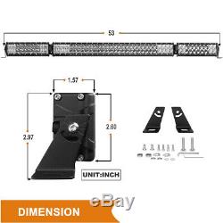 54Inch 4000W LED Light Bar Combo + 42 +4 CUBE PODS OFFROAD SUV For Ford 52/40