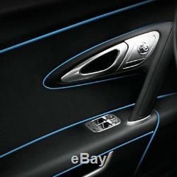5M Blue Car Interior Door Gap Panel Edge Line Molding Trim Strip Insert Decorate