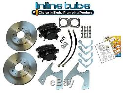 67-81 Staggered Rear End Axle Disc Brake Conversion Kit 10/12 Bolt Stand Rotor