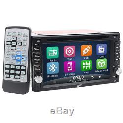 6.2 In Dash Double 2Din Car Stereo DVD CD GPS Player Touchscreen Auto Radio+Cam