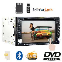 6.5 Car DVD CD Player Double 2 Din Stereo Radio Bluetooth Phone Mirror Link 12V