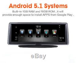 7.8 1080P Android 5.1 Car Dash Camera Recorder Wifi FM GPS Navigation Map 4G BT